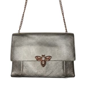 Ted Baker Metallic Bovine Leather Crossbody with Bee Clasp and Rosegold Accents